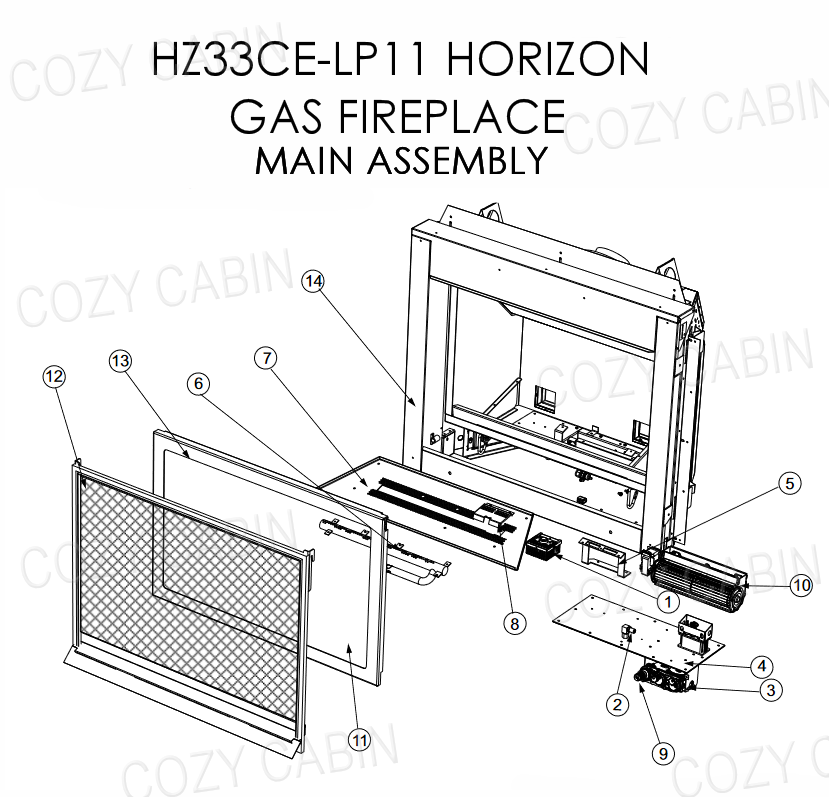 Horizon LP Gas Fireplace (HZ33CE-LP11) #HZ33CE-LP11